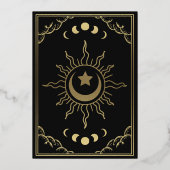 En Aluminium Élégant Tarot gothique Mariage Foil Invitation (Verso)