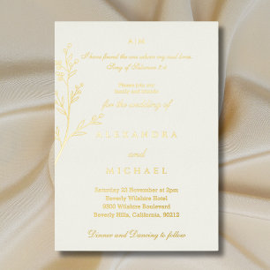 En Aluminium Élégante invitation de mariage chrétien avec verse