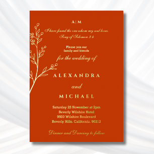 En Aluminium Élégante invitation de mariage chrétien avec verse