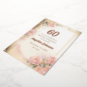 En Aluminium Élégante Invitation Foil 60e anniversaire (Rotation)