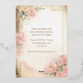 En Aluminium Élégante Invitation Foil 60e anniversaire (Verso)