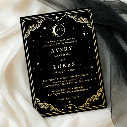 En Aluminium Élégante Invitation Mariage céleste