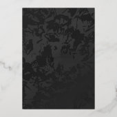 En Aluminium Elégante Invitation moderne Black Silver Foil (Verso)