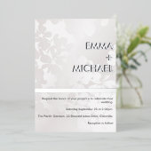 En Aluminium Élégante Invitation moderne Monochrome Silver Foil (Debout devant)