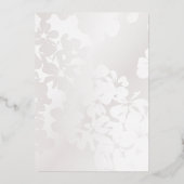 En Aluminium Élégante Invitation moderne Monochrome Silver Foil (Verso)