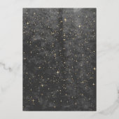 En Aluminium Élégante Lune Céleste Mariage Foil Invitation (Verso)