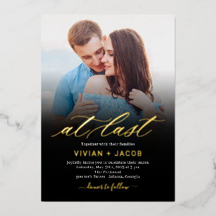 En Aluminium Enfin, véritable invitation de mariage avec photo