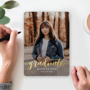 En Aluminium Exquise Goût Foil Graduation Invitation