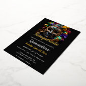 En Aluminium Fabuleux Masquerade Anniversaire Foil Invitation (Rotation)