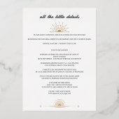 En Aluminium Faire Invitation de Mariage Céleste avec Détails (Verso)