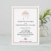 En Aluminium Faire Invitation de Mariage Céleste avec Détails (Debout devant)