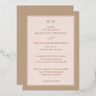 En Aluminium Faire invitation de mariage pastel élégant