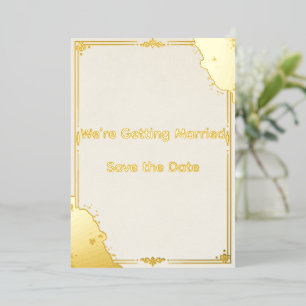 En Aluminium Faire invitation de mariage Sauvegarder la date