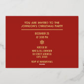 En Aluminium Fête de Noël Invitation Flocon de neige (Verso)