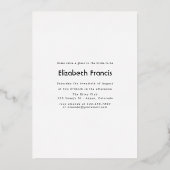 En Aluminium Fête des mariées tropicale rustique Invitation (Verso)