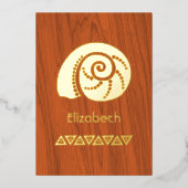 En Aluminium Fête des mariées tropicale rustique Invitation (Recto)