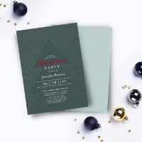 Fête moderne de Noël bleue - Invitation de vacance