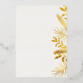 En Aluminium feuillage vert d'hiver élégante invitation de mari (Verso)