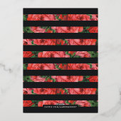 En Aluminium Foil Rose Frame Galentine's Day Invitation - Noir (Verso)