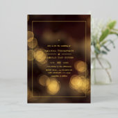 En Aluminium Gold Bokeh Mariage Foil Invitation (Debout devant)
