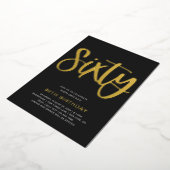 En Aluminium Gold Foil 60e anniversaire Invitation | 60e huile (Rotation)