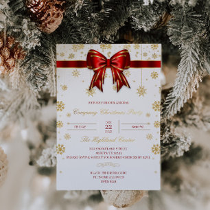 En Aluminium Gold Foil Company Christmas Party Invitation Trava