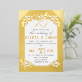 En Aluminium Gold Foil Wedding Invitation Premium Foil (Debout devant)