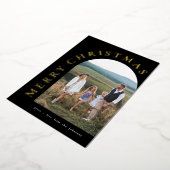 En Aluminium Gold Greeting Arch Foil Invitation (Rotation)