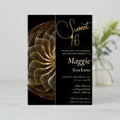 En Aluminium Gold Sweet 16 Invitation (Debout devant)