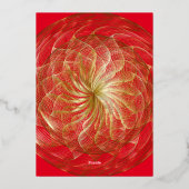 En Aluminium Gold Sweet 16 Invitation (Verso)