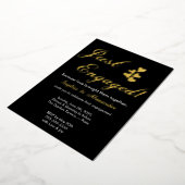 En Aluminium Gold & White Foil Engagement Invitation (Rotation)