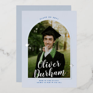 En Aluminium Graduation Arc Artistique Foil Invitation