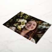 En Aluminium Graduation Tassel Script Photo Invitation (Rotation)