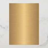 En Aluminium Inspiration Gold Filigree Foil Invitation (Verso)