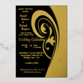 En Aluminium Inspiration Gold Filigree Foil Invitation (Recto)