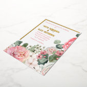 En Aluminium Invitation à huile avec fleurs d'aquarelle (Rotation)