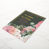 En Aluminium Invitation à huile avec fleurs d'aquarelle (Rotation)