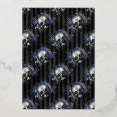 En Aluminium Invitation à huile Mariage gothique argenté (Verso)