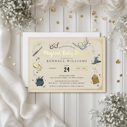 En Aluminium Invitation à la baby shower de Harry Potter