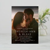 En Aluminium Invitation à la douche d'un couple simple et éléga (Debout devant)