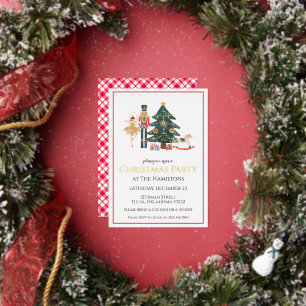 En Aluminium Invitation à la fête de Noël de Casse-Noisette