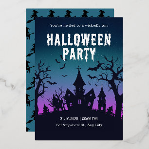 En Aluminium Invitation à la fête de nuit d'Halloween