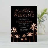 En Aluminium Invitation à la fouille du week-end d'anniversaire (Debout devant)