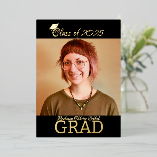 En Aluminium Invitation à la graduation (Debout devant)