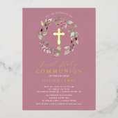 En Aluminium Invitation à la première communion (Recto)