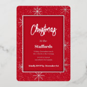 En Aluminium Invitation à l'huile d'argent de Noël Shadowbox (Recto)