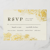 En Aluminium Invitation à l'huile de fleurs d'or (Recto)