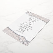 En Aluminium Invitation à l'huile de Mariage de Birch Rustique (Rotation)