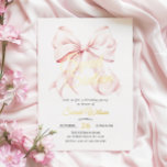 En Aluminium Invitation à l'huile de Sweet sixteen rose Bow<br><div class="desc">Pink Bow Sweet sixteen Anniversaire Invitation pour un arc moderne esthétique 16e anniversaire célébration</div>