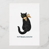 En Aluminium Invitation à l'huile d'olive noire et d'or (Verso)